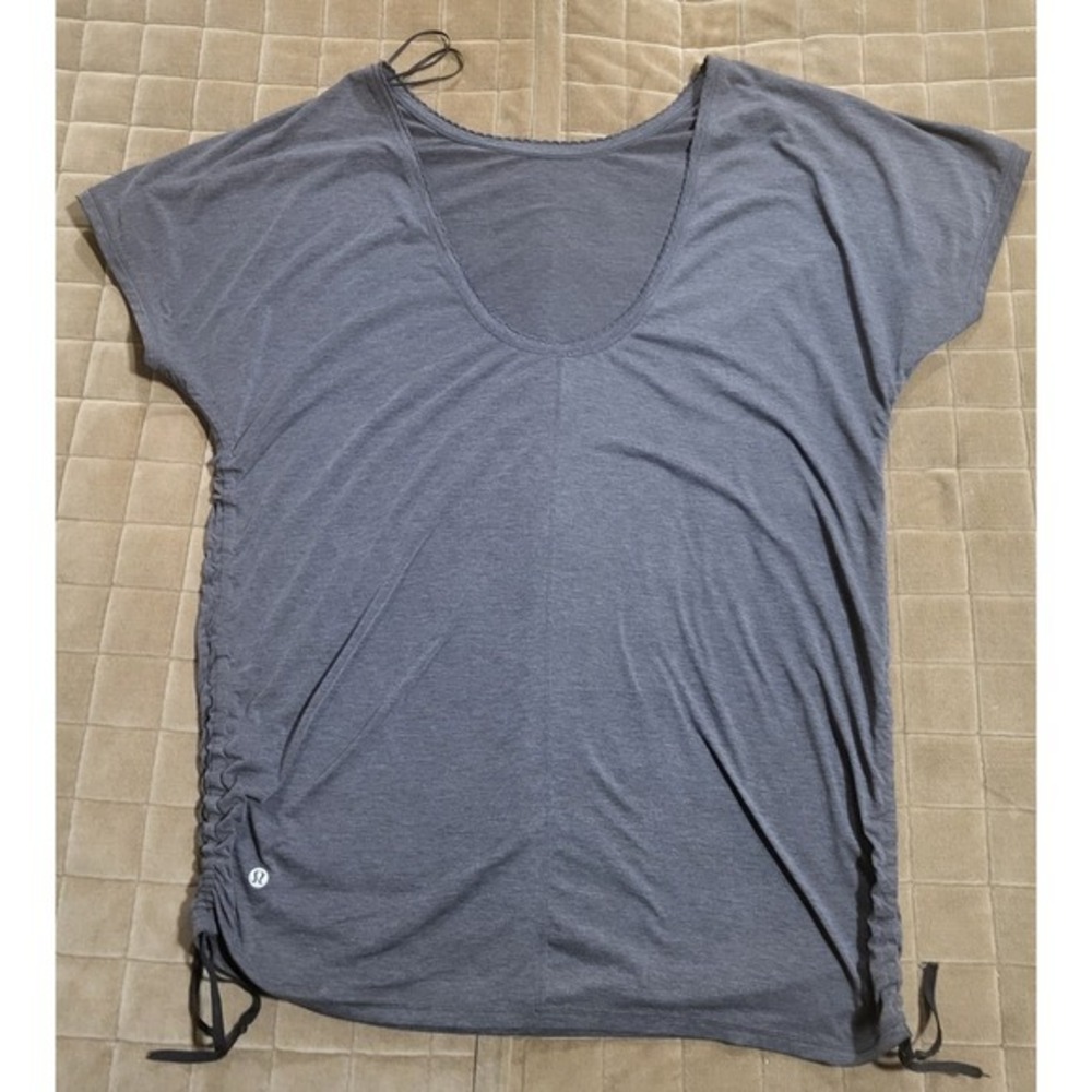 Lululemon Power Class Tee Side Cinch Charcoal Size 8/10